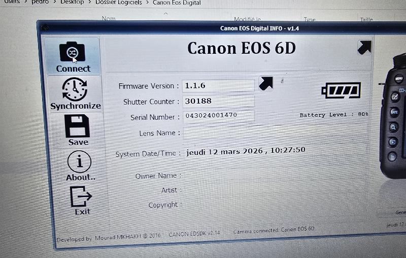 Canon 6D défiltré partiel