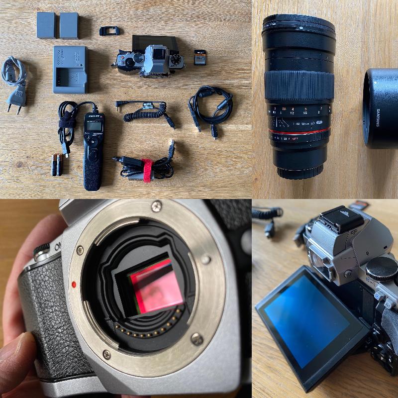 Olympus em5 - Samyang 135mm - accessoires Olympus em5 - Samyang 135mm - accessoires