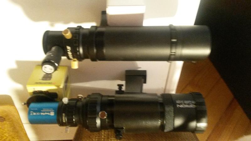 Chercheurs 8/50.  9/50 et mini guide scope 30 mm f/4