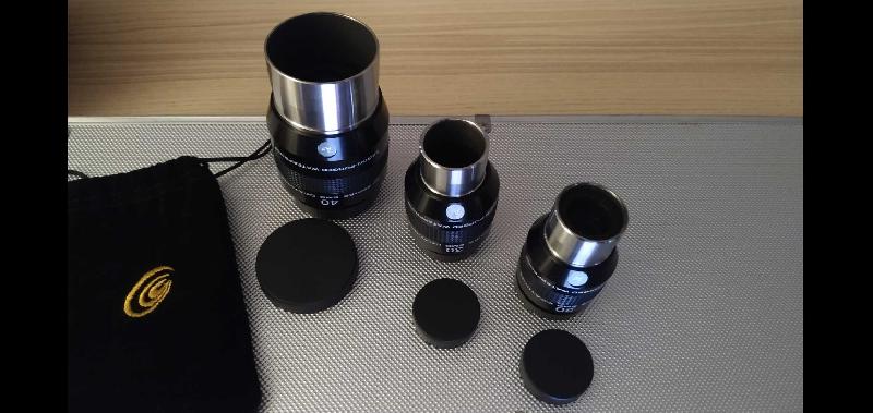 3 oculaires Explore Scientific état neuf, série 52 LER 40mm/30mm/20mm