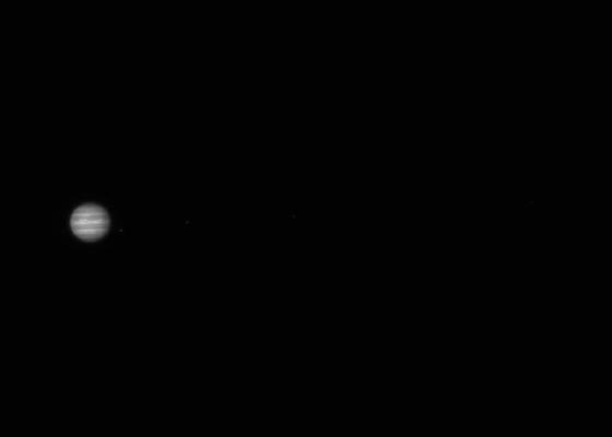 Jupiter et son cortège le 11 décembre Jupiter et son cortège le 11 décembre