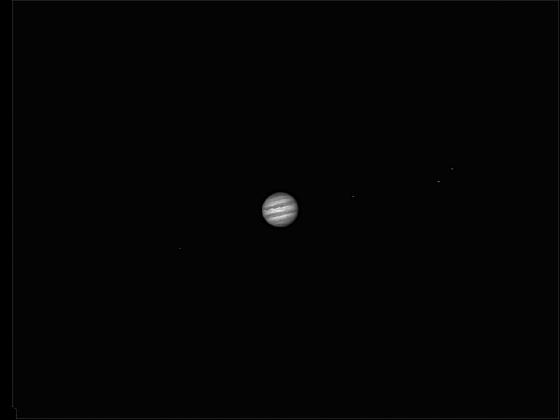 Jupiter et ses 4 satellites le 05 février 2016