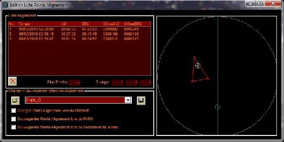 modèle de pointage EQmod