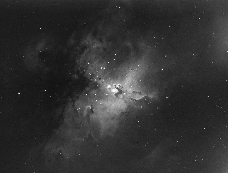 M16 à la QHY163mm en Halpha 5min