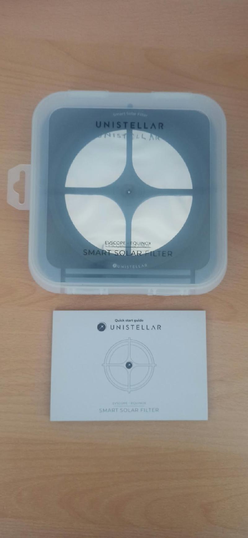 Filtre solaire Unistellar, Smart Solar Filter, compatible avec les Evscope et Equinox