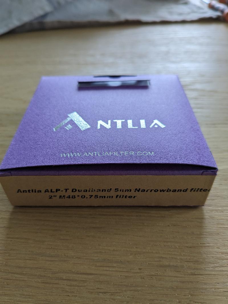 Vend Filtre ALP-T Dual Band (Ha-OIII) 5nm Antlia coulant 50,8mm état neuf