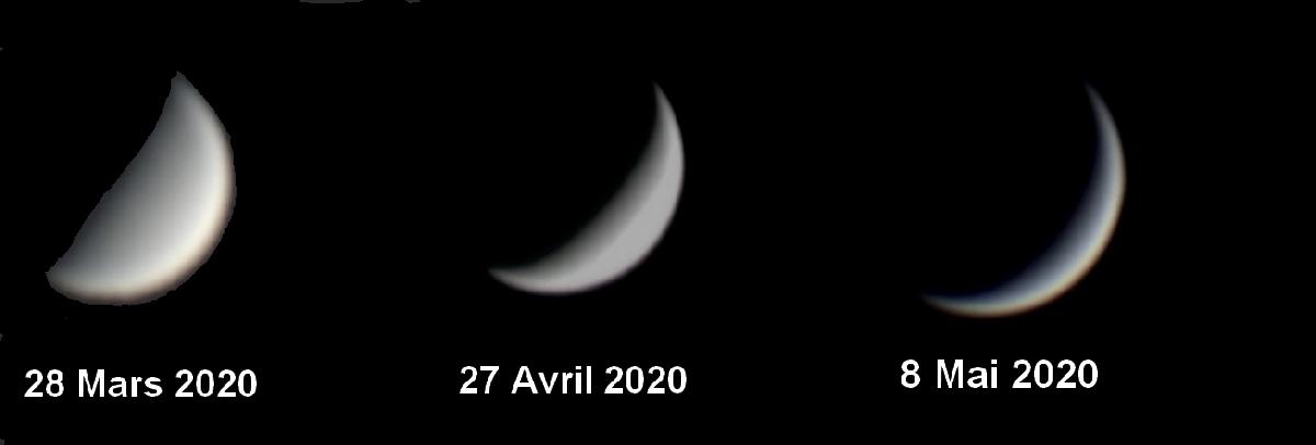 Évolution des phases de Vénus Évolution des phases de Vénus