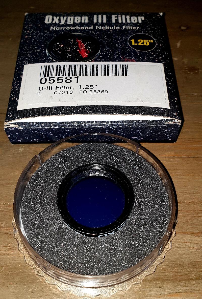 Filtre orion OIII+canon 1300D ,bague T2, rallonge 
