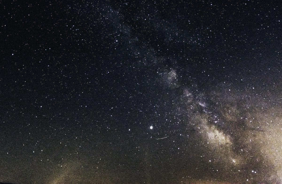 La voie lactée, Jupiter et Saturne La voie lactée, Jupiter et Saturne