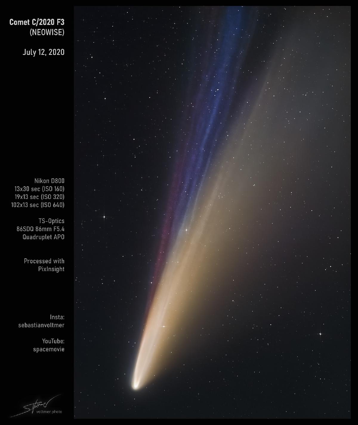 neowise 13 juillet 2020 par Dr Voltmer