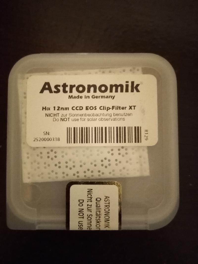 Filtre Astronomik H? 12nm CCD EOS Clip XT Filtre Astronomik H? 12nm CCD EOS Clip XT