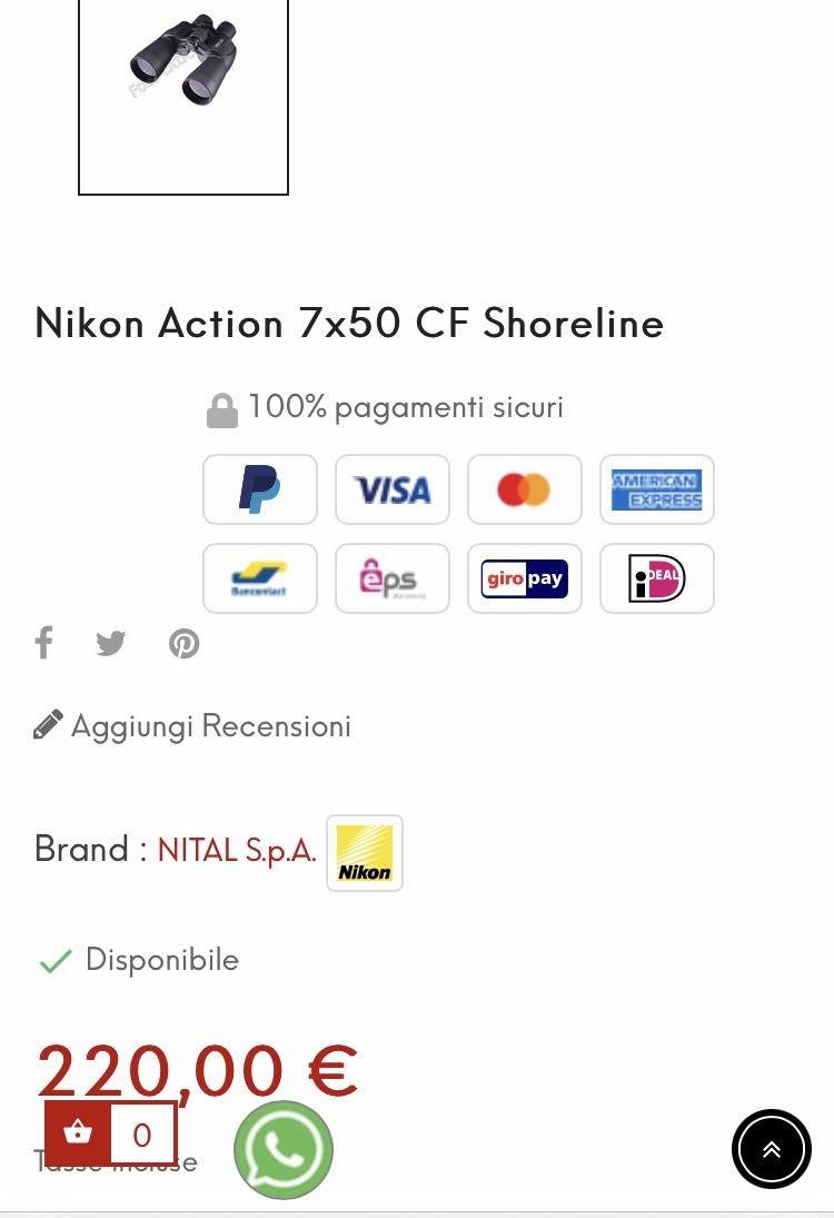 NIKON ACTION 7x50 SHORELINE JAPAN 