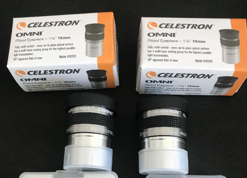 Paire d’oculaire Celestron Omni 15mm avec filtre Paire d’oculaire Celestron Omni 15mm avec filtre