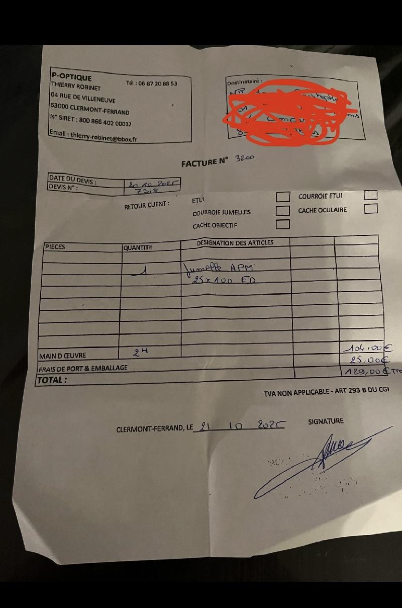 JUMELLES APM 25x100ED