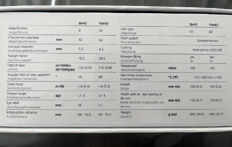 ZEISS TERRA ED 10x42