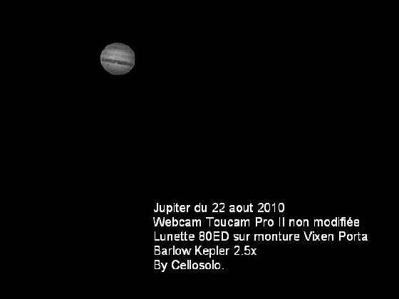 Jupiter du 22 aout 2010