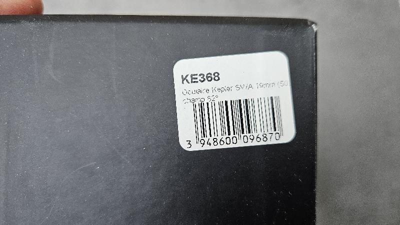 Oculaire Kepler SWA 82° 19mm