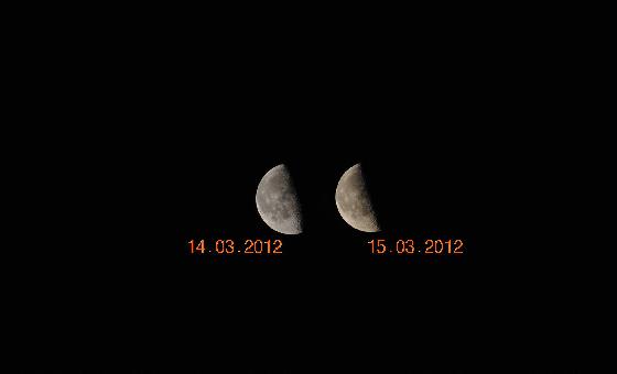Lune hier et ce matin Lune hier et ce matin