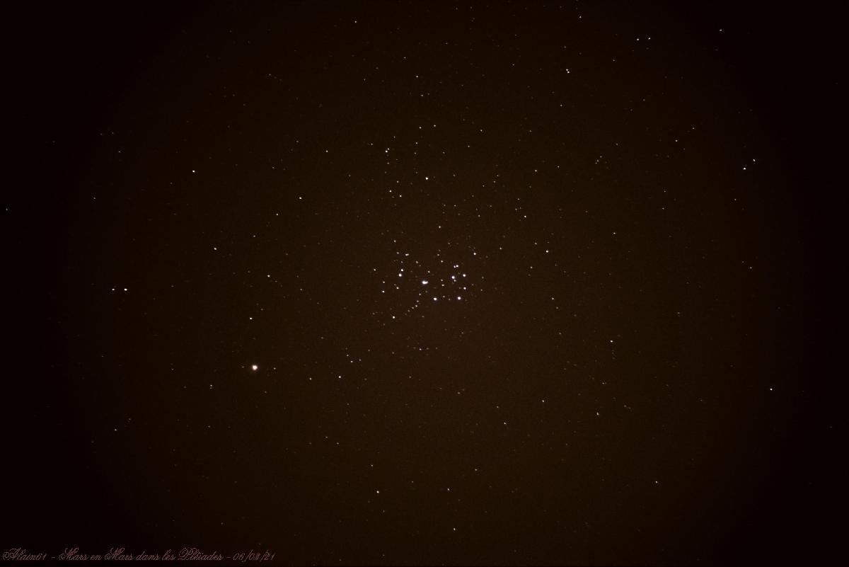Mars dans les Pléïades