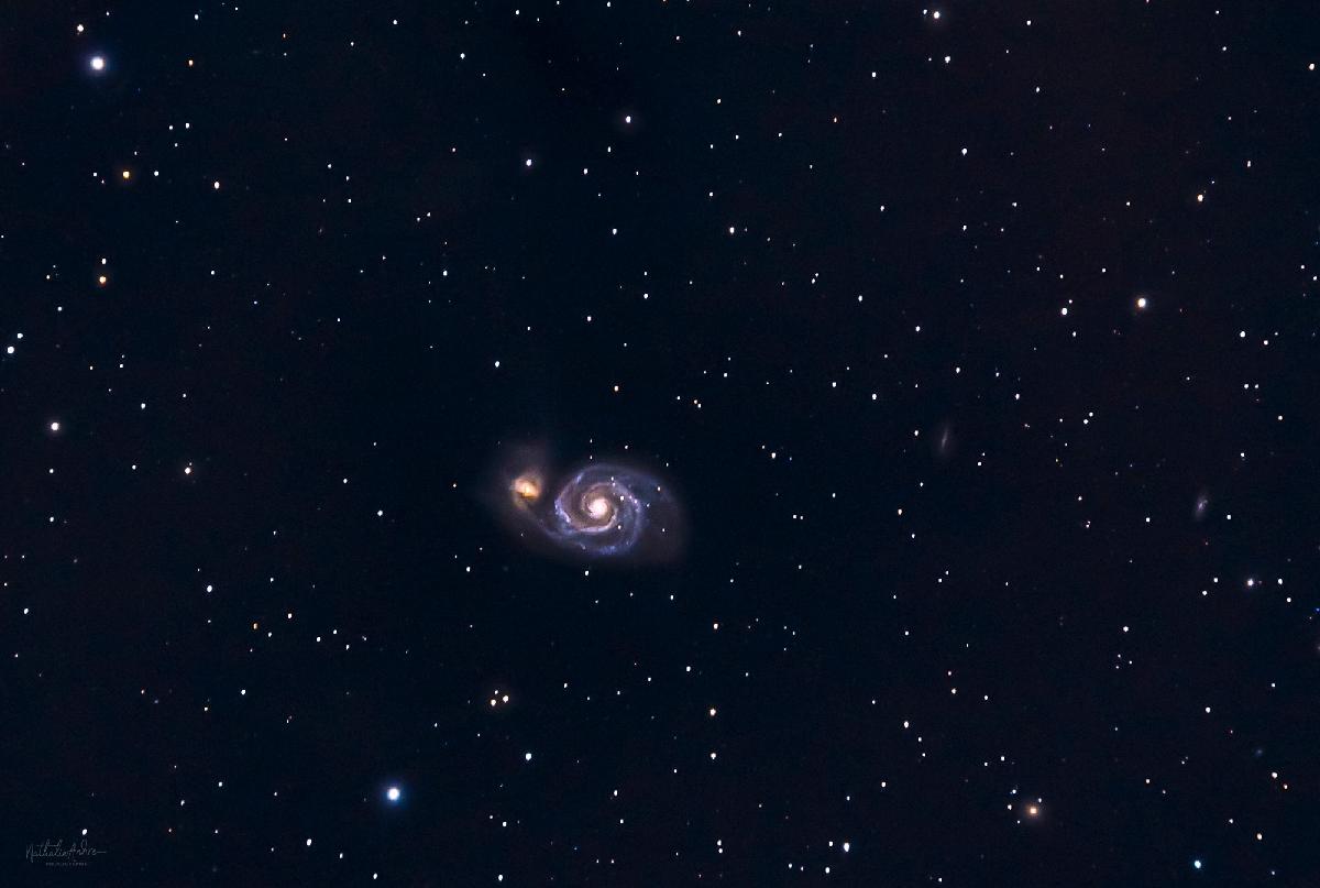 M51 et la fusion de deux galaxies