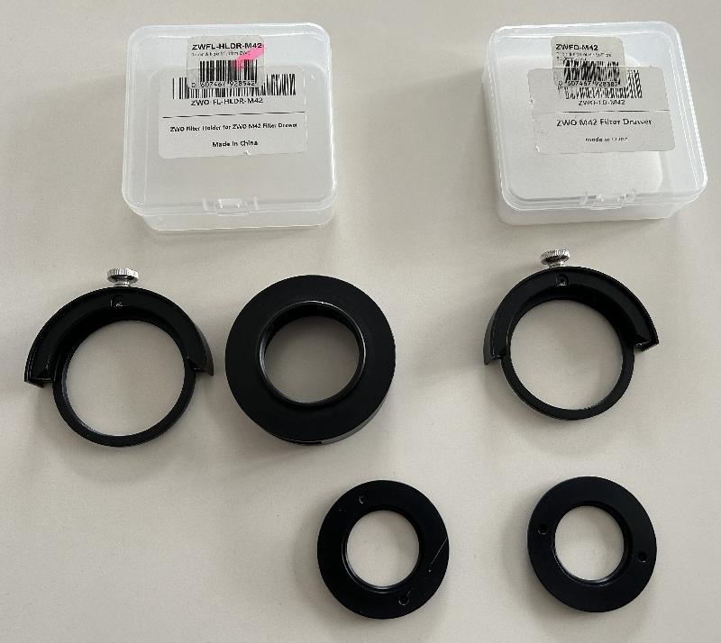 Vends support filtre ZWO avec 2 tiroirs et adaptateurs 31.75 Vends support filtre ZWO avec 2 tiroirs et adaptateurs 31.75