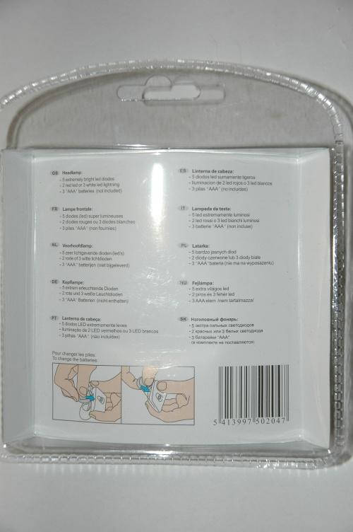boite lampe frontale verso