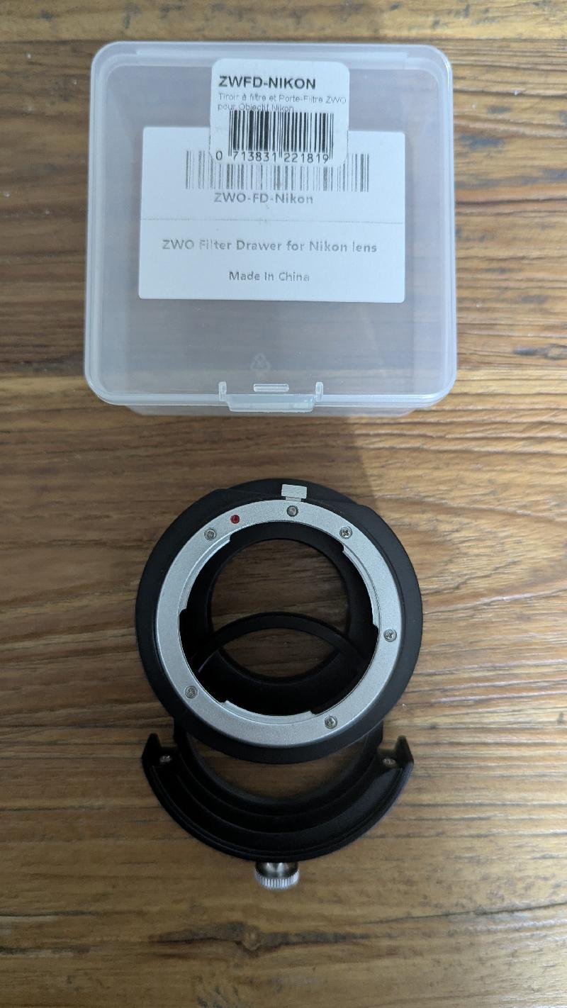 Tiroir à filtre ZWO pour objectif Nikon (ZWFD-NIKON)