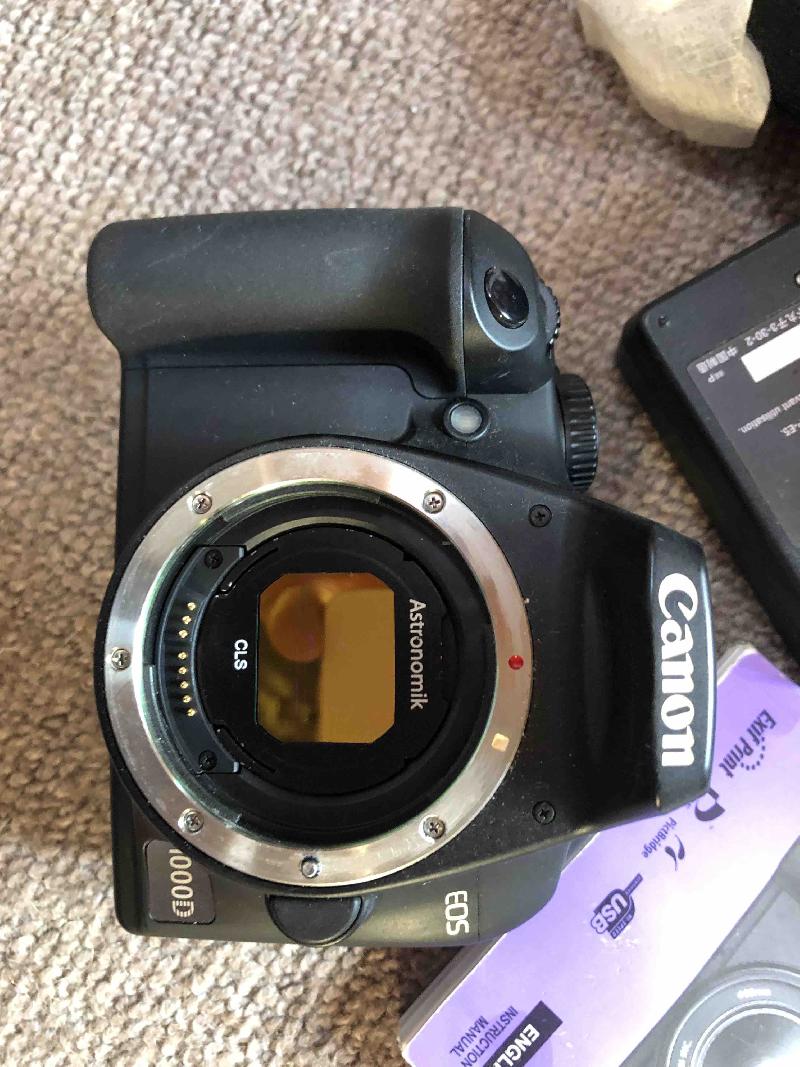 Kit Canon 1000d prêt pour l'astrophotographie avec accessoires en option Kit Canon 1000d prêt pour l'astrophotographie avec accessoires en option
