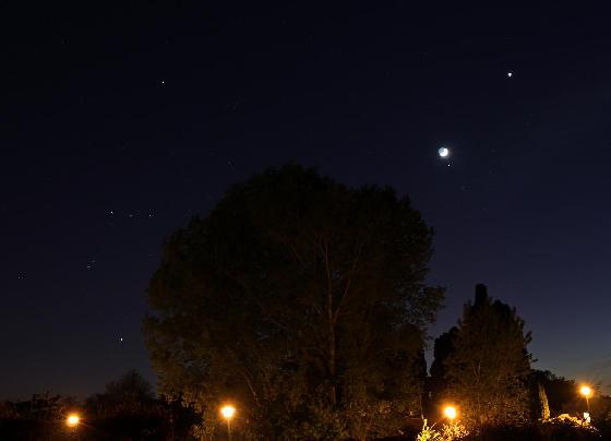 Orion et conjonction