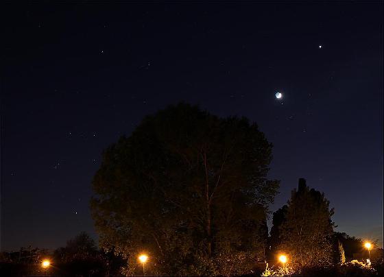 Orion et conjonction