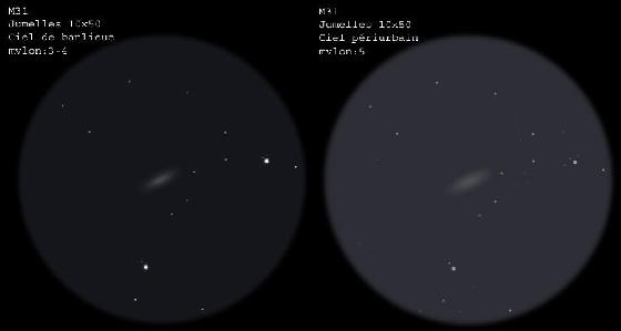 Contraste M31 selon qualité du ciel?