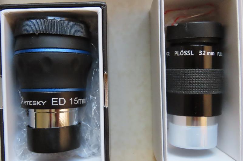 laser collimation, oculaires, pinces Vixen, bande chauffante