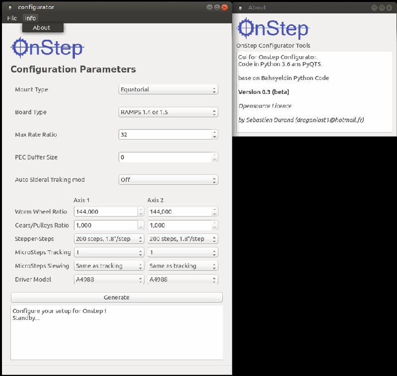 onstep config onstep config