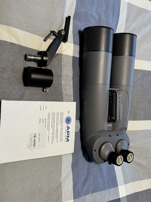 Jumelles APM 100 ed apo 90 + Bras de fourche +Case Geoptik