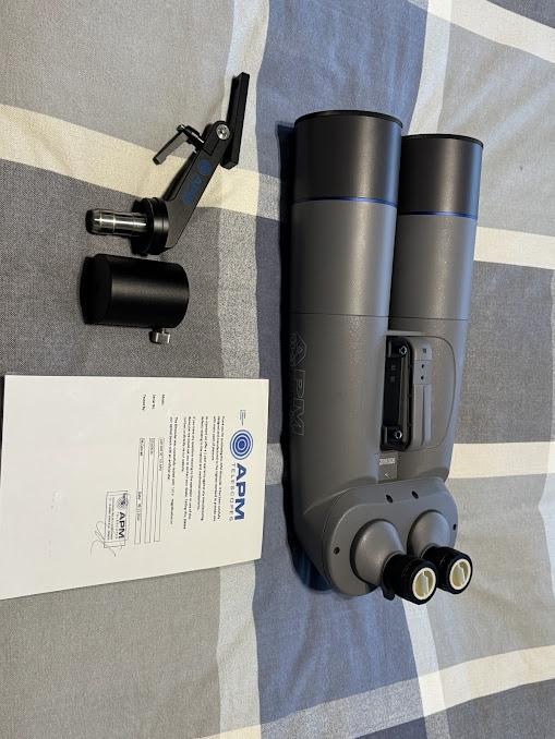 Jumelles APM 100 ed apo 90 + Bras de fourche +Case Geoptik