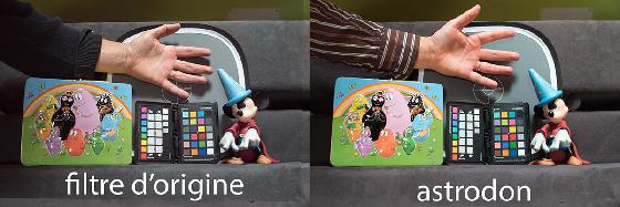 Filtré vs Astrodon lumière naturelle