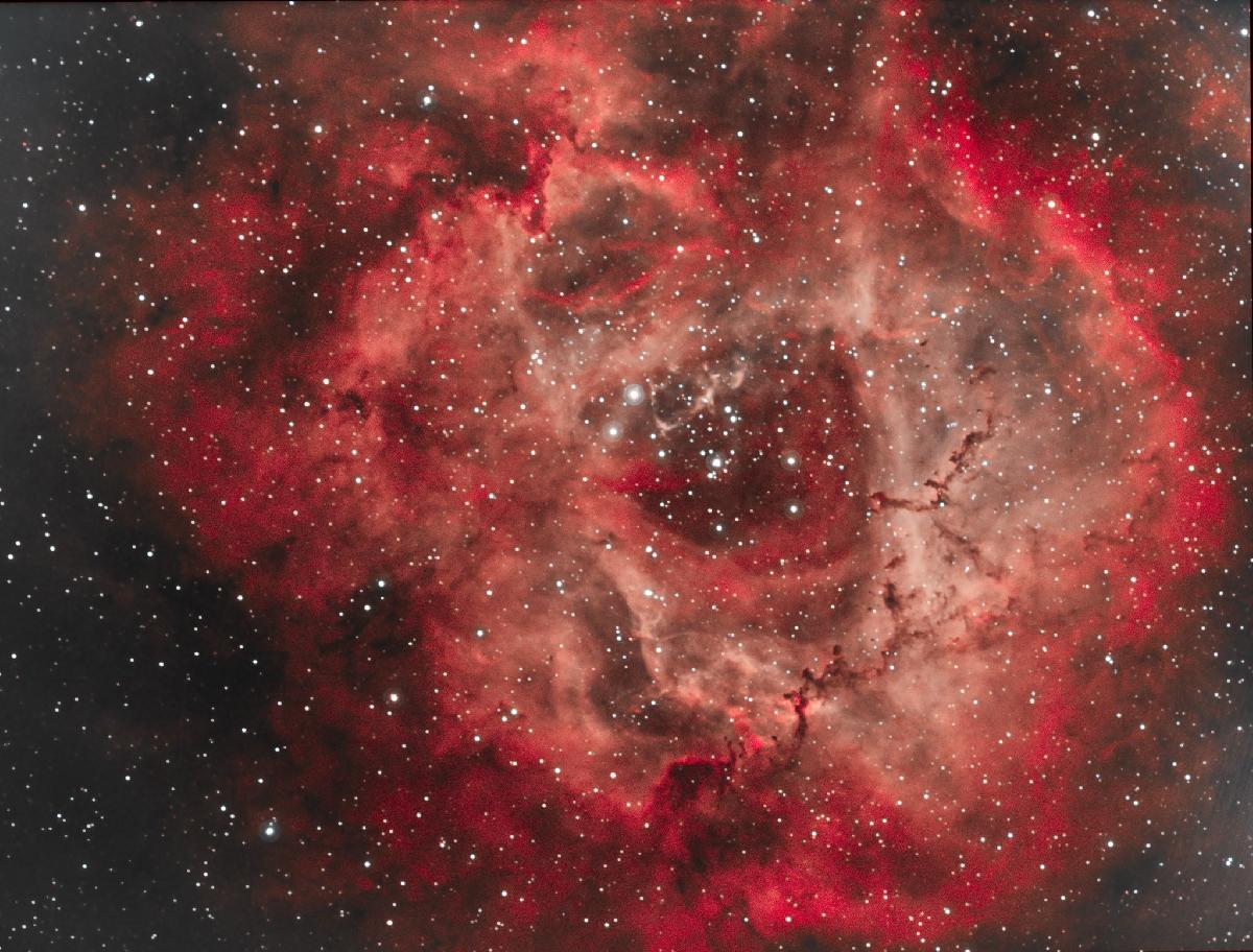 Nébuleuse de la rosette en HOO Nébuleuse de la rosette en HOO