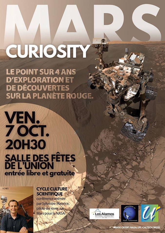 Conférence Curiosity L Union(31) 07 10 16 Conférence Curiosity L Union(31) 07 10 16