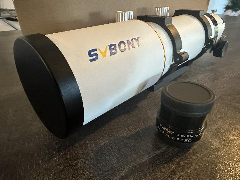 Svbony 80ED avec réducteur Svbony 80ED avec réducteur