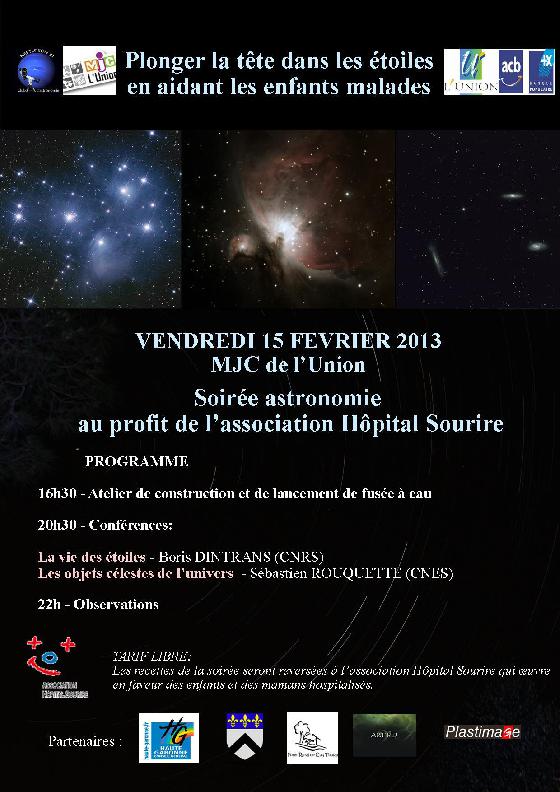 Soirée astronomie au profit d'Hôpital sourire- Neptunion31