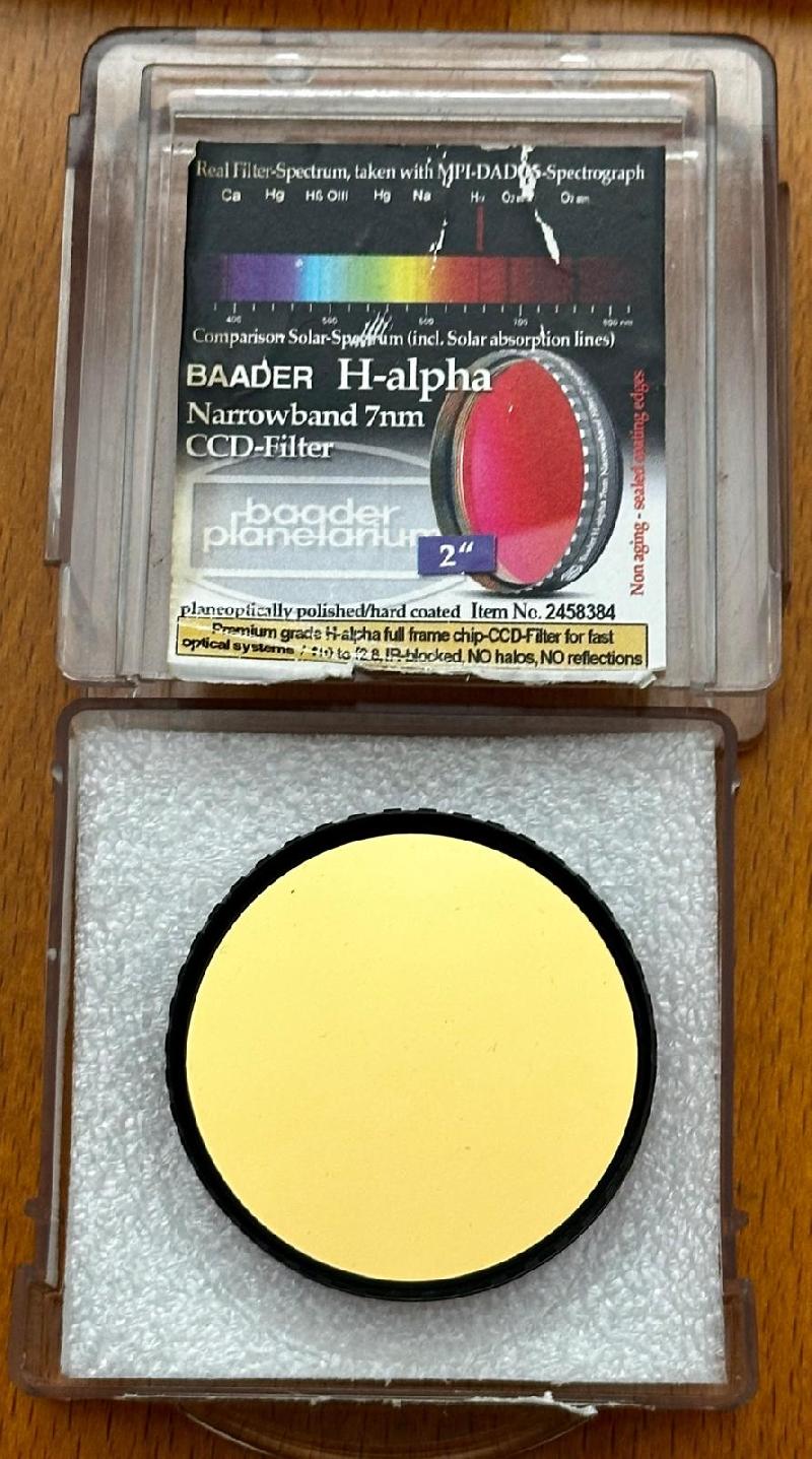 Filtre Baader CCD H-alpha 7nm en 2" Filtre Baader CCD H-alpha 7nm en 2"
