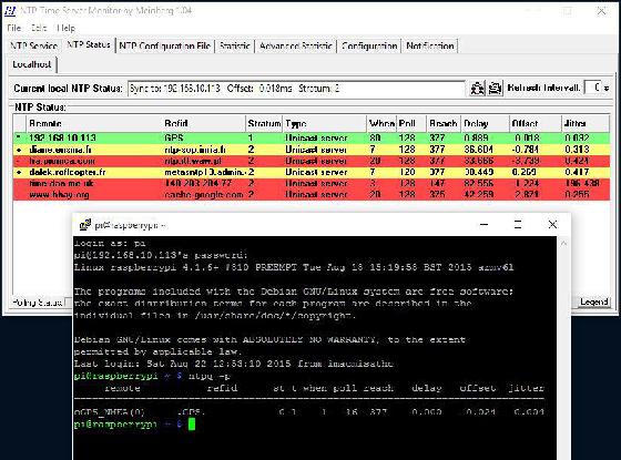 Raspi NTP St1 server result Raspi NTP St1 server result