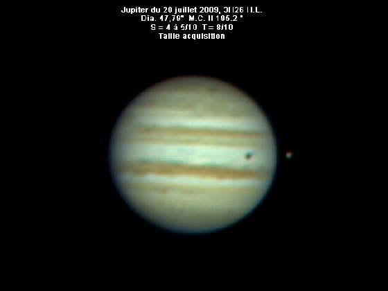 Jupiter ce lundi 20 juillet ... Jupiter ce lundi 20 juillet ...