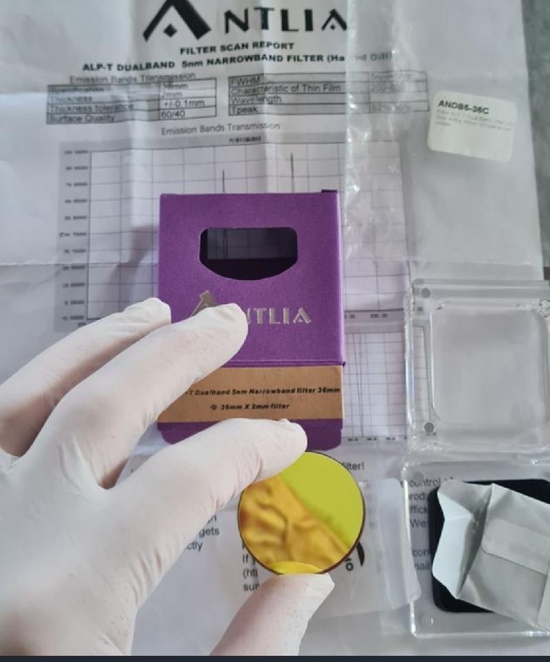 Filtre ALP-T DUAL BAND (Ha-OIII) 5nm Antlia 36mm circulaire non monté