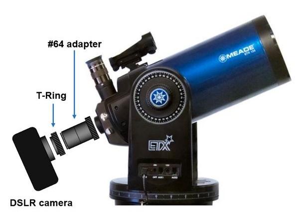 Adaptateur photo Meade #64T pour télescopes ETX 90, 105, 125