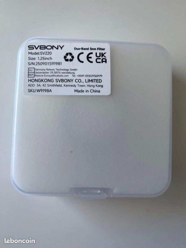 Filtre Duo-bande H-alpha OIII 3nm 1.25" SV220 Filtre Duo-bande H-alpha OIII 3nm 1.25" SV220