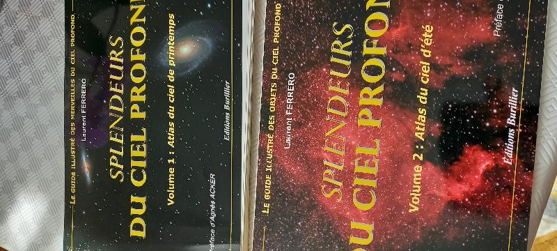 Vends les 4 volumes de l'atlas "Splendeurs du ciel profond " de Laurent Ferrero
