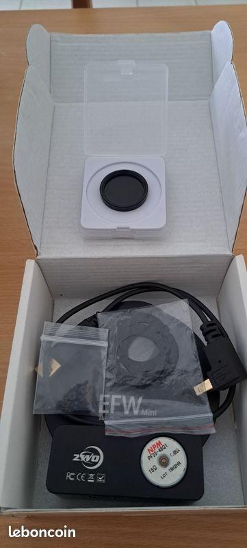 Roue à filtres électronique ZWO EFW Mini (5x 1.25") + Filtre Dark Inclus