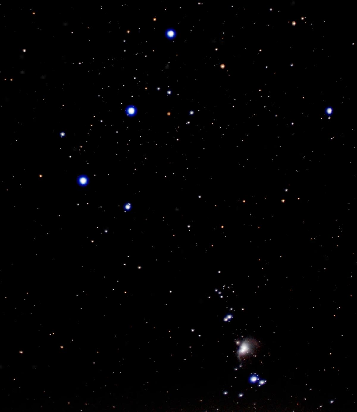 Ceinture + nébuleuse d'Orion