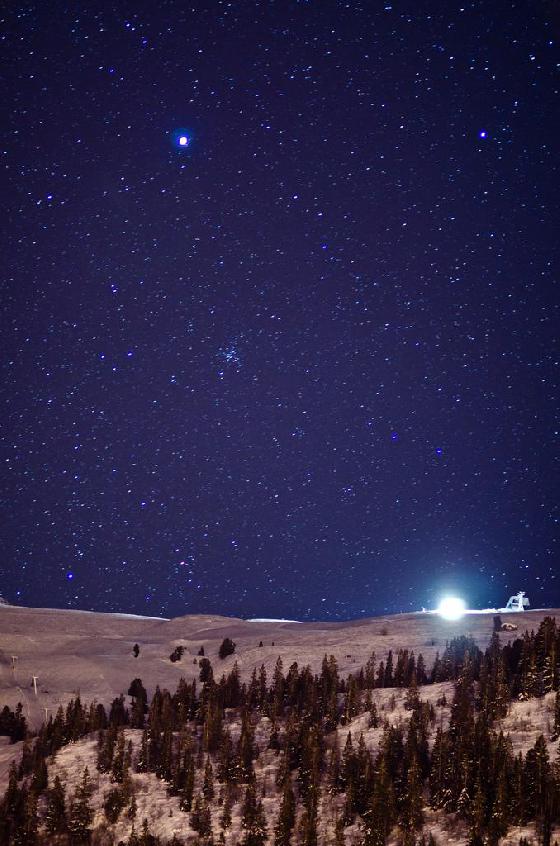 Flaine sous un ciel étoilé 